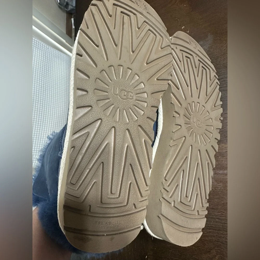 UGG Navy Suede Shearling Boots